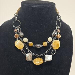 Sonoma Gold and Silver Multi-Strand Shell Necklace